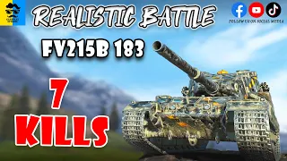 REALISTIC BATTLE | FV215b 183 WoT Blitz | Gameplay Episode