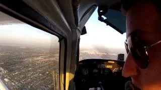 Landing at Fullerton (KFUL) in N7425G