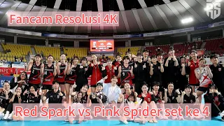Fancam Semifinal Leg 2 antara Red Sparks vs Pink Spiders