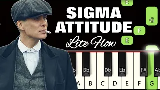 Sigma Attitude - Lite Flow 🔥 | Piano tutorial | Piano Notes | Piano Online #pianotimepass #sigma