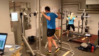 High intensity isokinetic SL squats with high speed eccentric phase