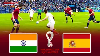 INDIA vs SPAIN | FIFA World Cup 2022 | Match eFootball PES 2021 | Gameplay PC