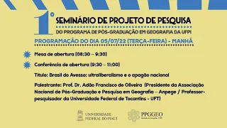 I Seminário de Projeto de Pesquisa do Programa de Pós-graduação em Geografia da UFPI