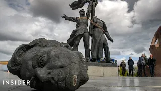 Ukraine Tears Down Soviet Monument In Kyiv