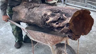 Woodworking Skills - Let's See How My Grandfather Made An Extremely Sturdy Table From Tree Trunk