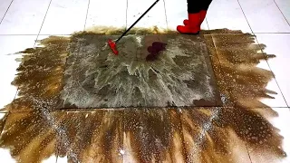 Unbelieveable dirty but so cute carpet cleaning satisfying ASMR