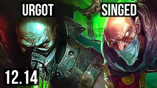 URGOT vs SINGED (TOP) | 10/0/3, Rank 8 Urgot, Legendary | NA Master | 12.14