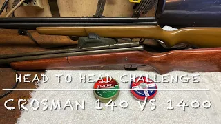 Head to head challenge Crosman model 140 vs 1400 multi pump 22 caliber air rifles