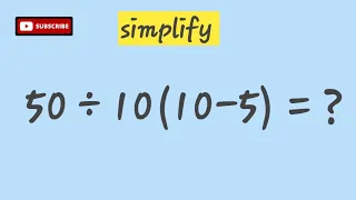 Nice Simplification problem (BODMAS) Math Olympiad// math problem