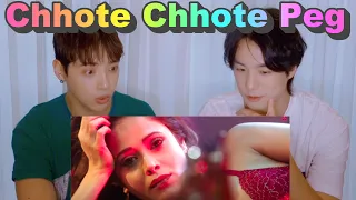 Korean singers' reactions to the deadly Hot Pink Indian MV💖Chhote Chhote Peg Video