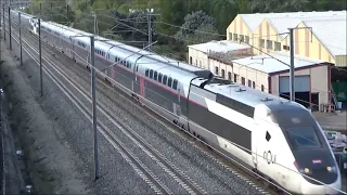 Vidéos de TGV à grande vitesse au pont de L'A7 à Cavaillon (France)