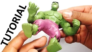Como hacer a Hulk de plastilina / How to make a Hulk with clay