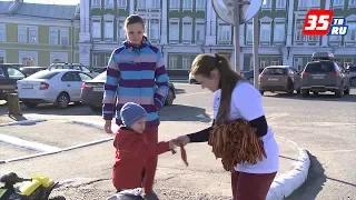 В Вологде раздают георгиевские ленты
