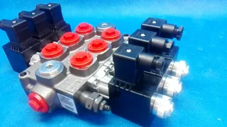 DIRECTIONAL CONTROL VALVE 3-SPOOL electrical GALTECH 60 l/min 16 GPM Q45 without leverage