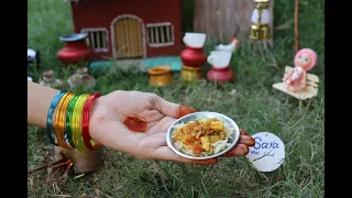 Miniature Chettinad Mutton Curry + Rice | Mutton Masala Gravy |Mutton Recipe| Mini Food