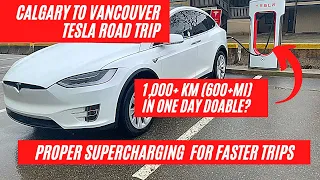 1,000+ km road trip with our Model X in 1 day!!! (Calgary to Vancouver)