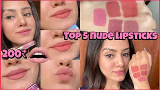 Top 5 nude lipsticks for summers(all skintones)| Nude lipsticks haul | Best summer shades| kp styles