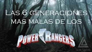 TOP 6: Generaciones mas malas de los Power Rangers (Parte 1 de 2 - Las Aceptables)