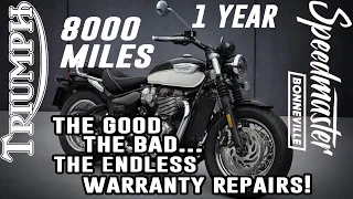 Triumph Speedmaster 1-year Evaluation: The Good, the bad, and the endless warranty repairs!