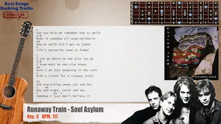 🎸 Runaway Train - Soul Asylum Guitar Backing Track with chords and lyrics