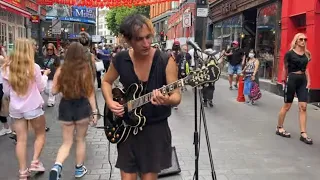 🇬🇧 [4K ] Aug 2022 The Best Guitarist Of all Time Romain Axisa (The Big Push band )China Town ,London