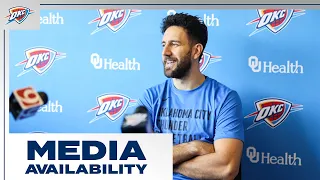 Coach Daigneault and Vasilije Micić | Thunder Training Camp | October 16, 2023