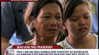 Saludo, luha, sumalubong sa labi ng mga sundalong nasawi sa Marawi