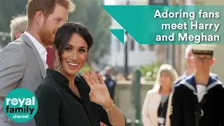 Adoring fans meet Prince Harry and Meghan in Brighton