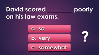 Adverbs of Degree Quiz | Grammar Test