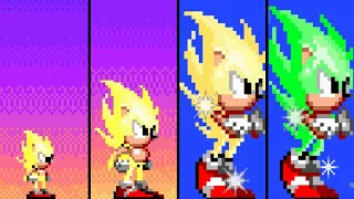 Baby Hyper Sonic 2- Adult Super Sonic 2- Giant Hyper Sonic 2