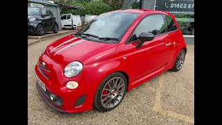 LJ60MPY Fiat 500 Abarth 695 Tributo Ferrari 1.4 Automatic with 178bhp in Red on 5K Miles + Stills 4K