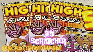 High 5 $555,5555💥 CA Scratchers #scratchwithpam #lottery #scratchers #calottery #cascratchers