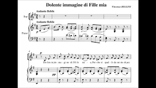 Dolente immagine di Fille mia (Bellini) - Piano accompaniment-karaoke