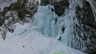 Full video from the ice waterfall