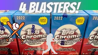 4 Blasters of 2022 Topps Chrome Platinum Baseball ** 8 of 20 Boxes! **