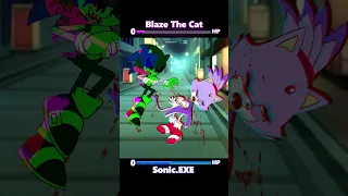Sonic.Exe Fights Blaze The Cat 😱 #shorts