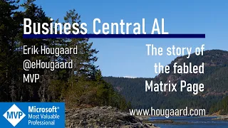 The story of the fabled Matrix Page in AL and Business Central