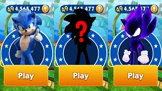 Sonic Dash - Dark Sonic vs Movie Sonic vs Secret Character vs All Bosses Zazz Dr.Eggman