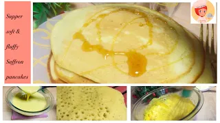 How to make Supper soft ,fluffy and tasty saffron pancakes😋(chbab Emirates special pancakes recipe)