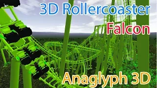 3D Rollercoaster: Falcon Remastered 2017 HD (Anaglyph 3D)