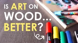 DRAWING on WOOD?! - Mystery Art Supplies Paletteful Pack