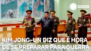 Kim Jong-un diz que é hora de se preparar para guerra
