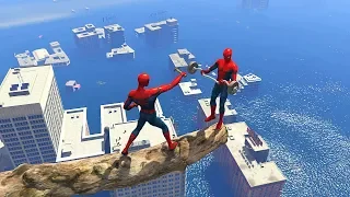 GTA 5 Water Ragdolls SPIDERMAN Flooded Los Santos (Euphoria Physics, Ragdolls, Fails, Funny Moments)