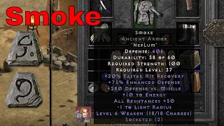 Diablo II Resurrected Rune Words - Smoke (Nef Lum)