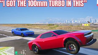 Peanut Tests His Hellcat Car With A 100mm Turbo | NoPixel 4.0