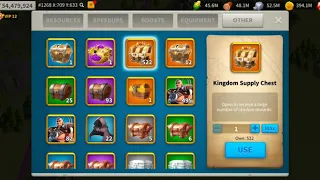 Kingdom Supply chest opening 522 pcs - Rise of Kingdoms