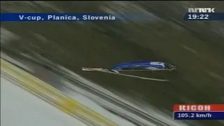 Andreas Widhoelzl-Planica 2005 234.5m CRASH
