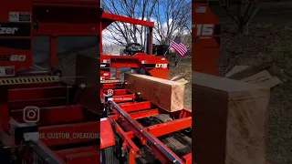 Woodmizer LT15 Wide Eating Through Cherry