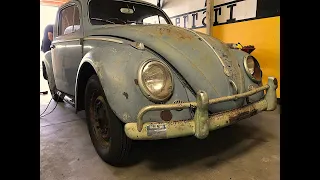 Will it Run? RARE 1959 VW Beetle! FIRST START IN OVER 40 YEARS! Volkswagen/Porsche RESTORATION, VW