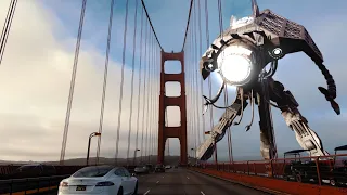 San Francisco Invaded - Alien Tripods